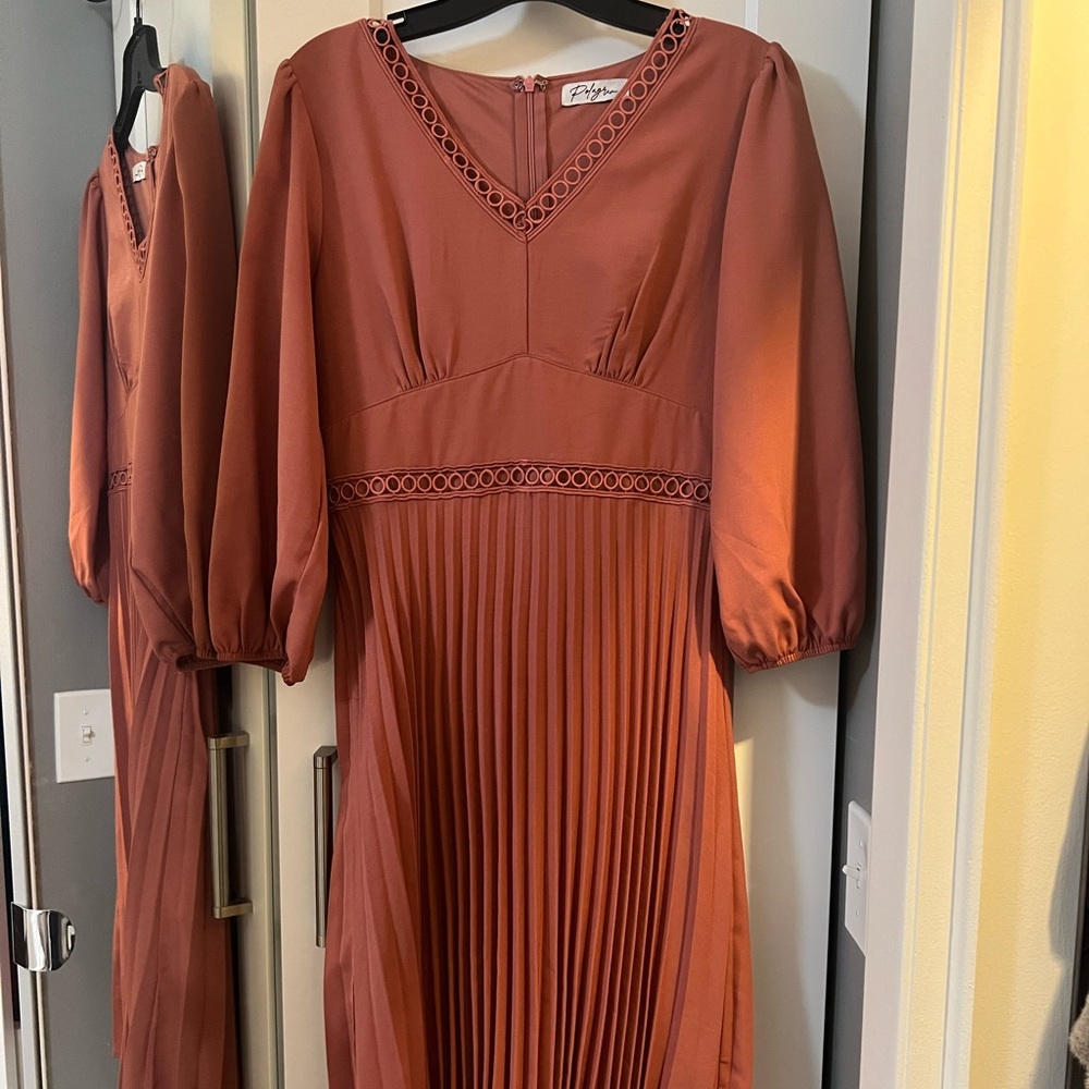 Polagram pink midi dress